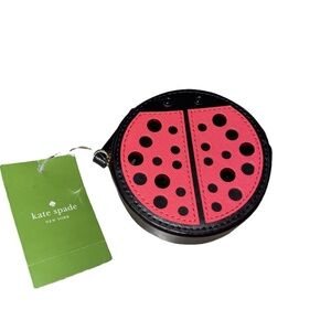 🆕💜 Kate Spade Ladybug Round Coin Purse | Adorable Collectible | NWT